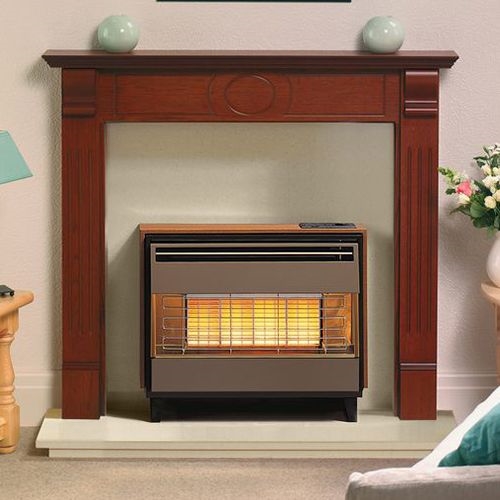 Robinson Willey Firegem Visa 2 Deluxe Safeguard Gas Fire Teak-A86005