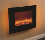 Be Modern 25 Quattro Wall mounted Electric Fire Black Glass-35130