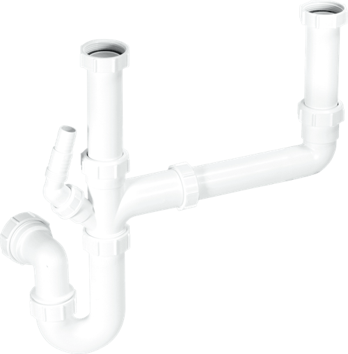 McAlpine SK2 Double Bowl Sink Kit with One Nozzle