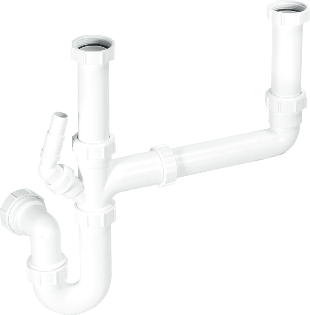 McAlpine SK2 Double Bowl Sink Kit with One Nozzle