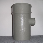 110MM SINGLE BOSS PIPE - SINGLE SOCKET 32MM (SOLVENT GREY)