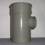 110MM SINGLE BOSS PIPE - SINGLE SOCKET 50MM (SOLVENT GREY)