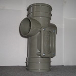 82MM ACCESS PIPE - DOUBLE SOCKET (SOLVENT GREY)