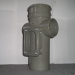 82MM ACCESS PIPE - SINGLE SOCKET (SOLVENT GREY)