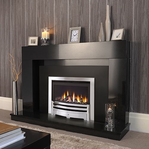 Crystal Reno Chrome Trim With Black Brick Interior Logs-73023702