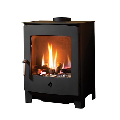 Crystal CC Stove With Remote Control Black Brick Interior Logs-24333702